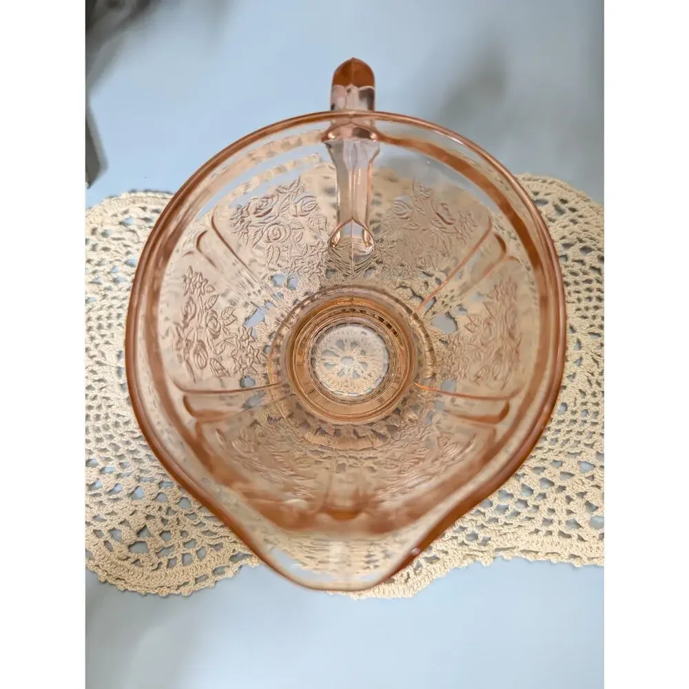 Federal Glass Pink Depression Glass Footed Creamer 
